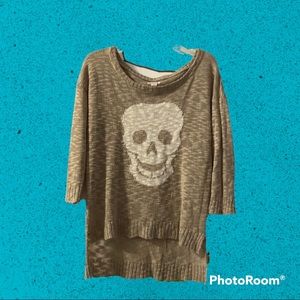 Xhilaration Skull off the shoulder sweater